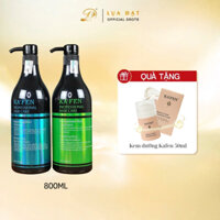 Dầu gội và dầu xả tóc KAFEN xanh CHÍNH HÃNG siêu mềm mượt phục hồi tóc hư tổn