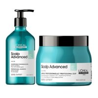 Dầu Gội Và Mặt Nạ Đất Sét Dành Cho Da Đầu Dầu L'oreal Scalp Advanced Anti Gras Oiliness 500ml