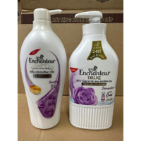 Dầu Gội Và Sữa tắm Enchanteur Hương Nước Hoa 650g (Mầu Tím)