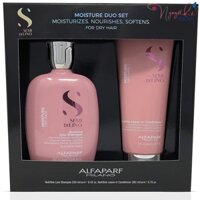 Dầu gội và xả khô giữ ẩm dành cho tóc khô xơ Alfaparf Milano Semi Di Lino Moisture Nutritive 250ml/200ml [Nguyet Le]
