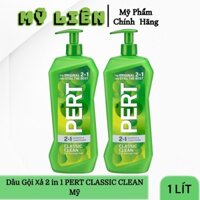 Dầu Gội Xả 2 in 1 PERT CLASSIC CLEAN Mỹ 1000ML