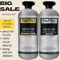 dầu gội xả 2000ml napoli colagen ( tigi ) kafen hương nước hoa chính hãng