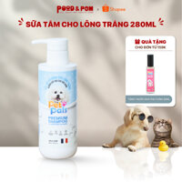 Dầu gội xả 2in1 PET PALS PREMIUM SHAMPOO & CONDITIONER FOR WHITE cho thú cưng lông trắng | Pood&Pom