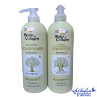 Dầu gội xả Biotin & Collagen New Oil Control kiềm dầu mượt tóc 1000mlx2 - MK