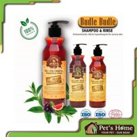 Dầu gội xả Budle Budle sữa tắm hữu cơ dịu nhẹ, mượt lông cho chó con, chó lông trắng Hàn Quốc 500g