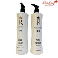 Dầu gội xả CHI Royal phục hồi tóc hư tổn bond & repair 355ml/946ml [ MK ]