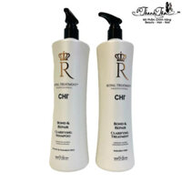 Dầu gội xả CHI Royal phục hồi tóc hư tổn bond & repair 355ml/946ml - NEW