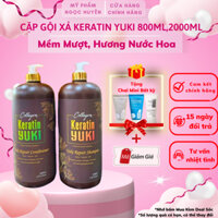 Dầu Gội Xả Collagen Keratin YUKI 800ML, 2000ML Phục Hồi Tóc Hư Tổn, Kiềm Dầu, Hương Thơm 72h CAM KẾT HÀNG CHUẨN CTY