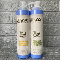 DẦU GỘI XẢ DIVA ORGANIC CARE PHỤC HỒI VÀ BẢO VỆ MÀU NHUỘM 500ML*2