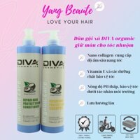 Dầu gội xả Diva tinh chất dầu dừa hữu cơ tái tạo cấu trúc tóc, giữ bền lâu cho tóc nhuộm, Yang Beaute