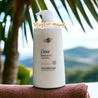 DẦU GỘI, XẢ DOVE  HOA SEN  VÀ NƯỚC GẠO 640G Óng mềm tự nhiên