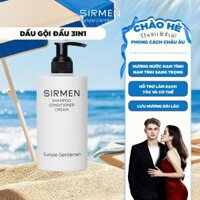 Dầu gội xả dưỡng nam 3 in 1 hương nước hoa SIRMEN Europe Gentlemen giúp sạch da đầu, tóc chắc khoẻ công nghệ tiên tiến 320g