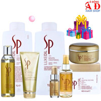 Dầu gội xả hấp ủ dưỡng Wella SP Luxe oil Keratin phục hồi hư tổn, làm bóng mượt tóc - Đức