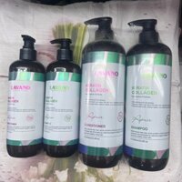 Dầu Gội Xả Keratin Collagen phục hồi tóc khô sơ hư tổn LAVANO (Chính Hãng)