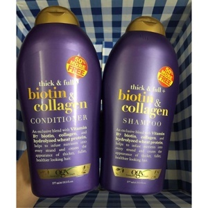 Bộ dầu gội - xả kích thích mọc tóc Biotin & Collagen - 577ml