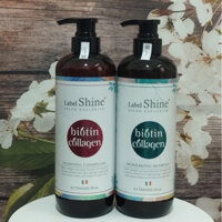 Dầu gội xả Label Shine biotin collagen 750ml chính hãng