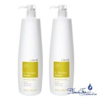 Dầu gội xả Lakme K.Therapy Repair phục hồi tóc hư tổn 1000mlx2