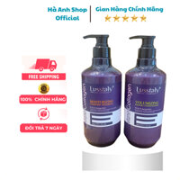 Dầu Gội Xả Lusstaly vitamin E chống rụng tăng phồng  cặp 500ml - 800ml