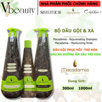 DẦU GỘI XẢ MACADAMIA TRẺ HÓA Rejuvenating Shampoo - DƯỠNG ẨM Moisturizing Rinse 300ML - 1000ML