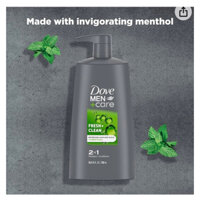 Dầu gội xả nam DOVE MEN CARE FRESH & CLEAN 750ml