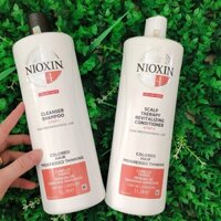 Dầu Gội Xả NIOXIN 4 Dành Cho Tóc Nhuộm, Thưa Mỏng Và Rụng Nhiều 1000ml