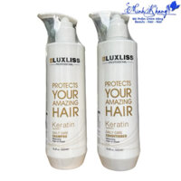 Dầu gội xả siêu dưỡng tóc Luxliss Protects Your Amazing Hair KERATIN Daily Care 500mlx2 - MK
