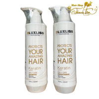Dầu gội xả siêu dưỡng tóc Luxliss Protects Your Amazing Hair KERATIN Daily Care 500mlx2 [ TT ]