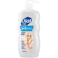 Dầu gội, xả, tắm 3 trong 1 cho trẻ em hương đào Dial Kids Body + Hair Wash Peachy Clean 709ml (Mỹ)