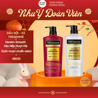 Dầu Gội - Xả TRESemmé Keratin Smooth Vào Nếp Mượt Mà - Chai 480G