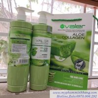 DẦU GỘI XẢ TRỊ RỤNG TÓC NHA ĐAM LÔ HỘI TÁI SINH VALER COLLAGEN ALOE ESSENCE