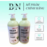 Dầu gội xả UBER CARE green Organic 2000ml 1 chai hương thơm nước hoa mềm mượt.