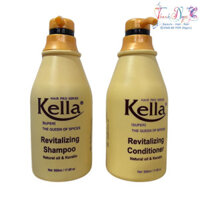 Dầu gội xả vàng phục hồi tóc hư Kella Revitalizing Natural Oil & Kerain 500mlx2 - TN