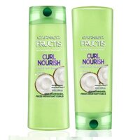 Dầu Gội/Xả Dành Cho Tóc Xoăn Garnier Hair Care Fructis Triple Nutrition Curl Nourish Shampoo/Conditioner 354ml/370ml (Mỹ