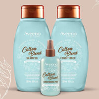 Dầu gội/xả tóc thiên nhiên Aveeno Cotton Blend Sulfate-Free for Light Moisture & Soothed Scalp 354ml (Mỹ)