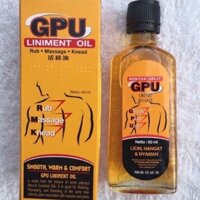 Dầu Gừng Xoa Bóp GPU Liniment Oil 60ml , Dầu Nóng Gừng MINYAK URUT hương sã