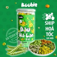 Đậu hà lan 5 vị 450g mix wasabi phô mai tỏi ớt sữa rau củ, đồ ăn vặt Koobie ngon an toàn vệ sinh