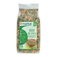 Đậu Hà Lan Xanh & Vàng Hữu Cơ, Organic Duo Split Peas, Green & Yellow (500g) - MARKAL
