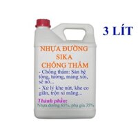 DẦU HẮC NHỰA ĐƯỜNG SIKA CHỐNG THẤM TƯỜNG, SÀN BÊ TÔNG, can 03 lít DỄ THI CÔNG
