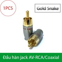 Đầu hàn dây âm thanh AV/RCA - Coaxial/SPDIF OD5mm Gold Snake (bán 1 chiếc) [bonus]