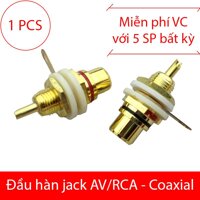 Đầu hàn jack cắm AV/RCA/Coaxial/SPDIF cổng cắm trên Amplifier Loa đầu DVD.v.v. (màu đen  đỏ) [bonus]