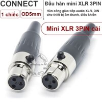 Đầu hàn jack mini XLR 3pin cái OD5mm - 3pin mini XLR female solder connector