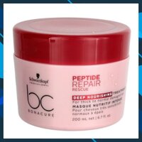 Dầu hấp ủ Schwarzkopf BC Bonacure Peptide Rescure Repair phục hồi tóc hư tổn theo cấp độ chính hãng Đức - 200ML - HƯ TỔN NẶNG
