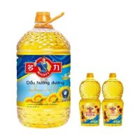 Dầu hạt hướng dương Doli 4L và Golden Sanyi 238mL*2 chai dầu ăn ép được đóng gói ngẫu nhiên trong b