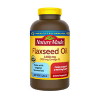 Dầu hạt lanh bổ sung Omega 3 6 9 Nature Made Flaxseed oil 1400 mg hộp 300 viên của Mỹ| DATE 08/2025