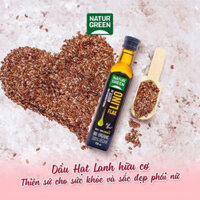 DẦU HẠT LANH hữu cơ ép lạnh NATUR GREEN 250ml