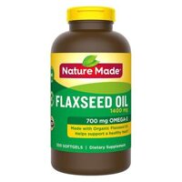 Dầu hạt lanh hữu cơ Flaxseed Oil 1400mg Nature Made Mỹ 300 viên bổ sung Omega 3-6-9