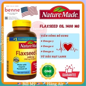 Dầu hạt lanh Nature Made Flaxseed oil Omega 3-6-9 của Mỹ - 1400 mg