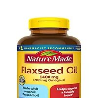 Dầu hạt lanh Nature Made Flaxseed oil 1400 mg hộp 300 viên - Omega 3 6 9 của Mỹ