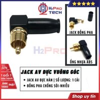 Đầu jack AV đực vuông góc H2Pro cao cấp đồng pha (1 chiếc), Jack AV đực hàn dây chuyên dụng