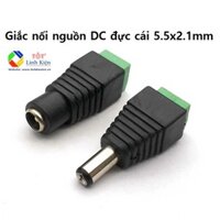 Đầu jack nối nguồn DC đực cái 5.5x2.1mm